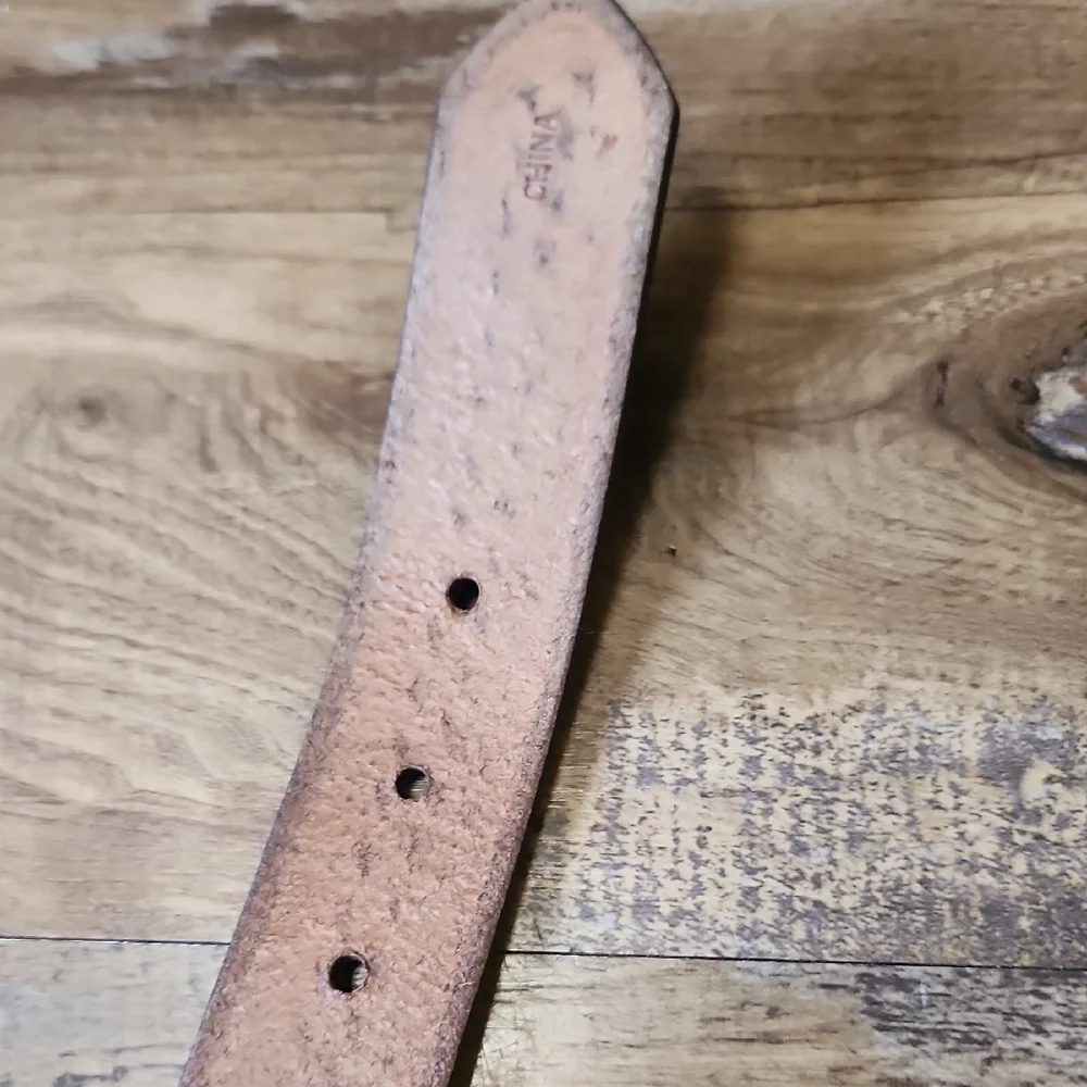 Tony Lama Brown Belt with Gold Buckle